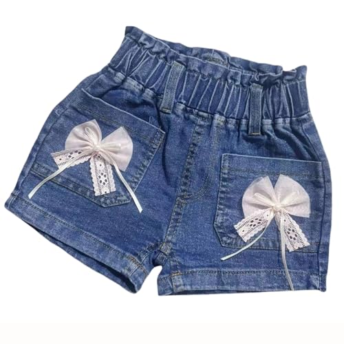 Short enfant fille jean taille élastique style coréen fille été