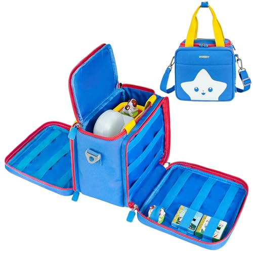 ZIOZERTT Carrying Case Compatible with Little Tikes Story Dream Machine Books Starter Set,Portable Storage Bag for Story Books and Character with Handle and Shoulder Strap,Case Only