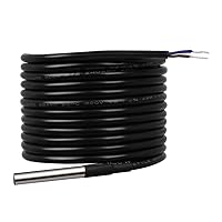 Vista 2 de Renogy Sensor de Temperatura de Batería para Panel Solar de Nueva Edición de Controladores de Carga Voyager, Negro