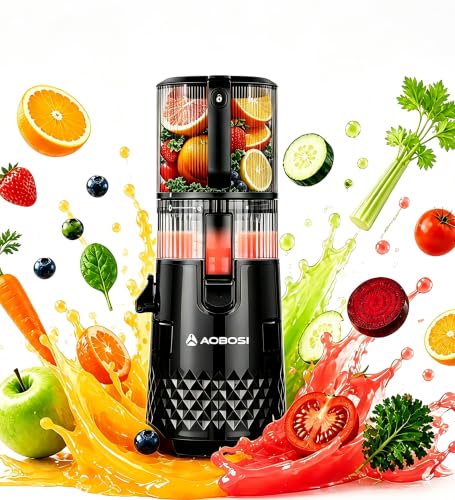 Image of AAOBOSI 3-in-1 Cold Press Juicer, 6.5" Maching Juicer for Fruits Veggies