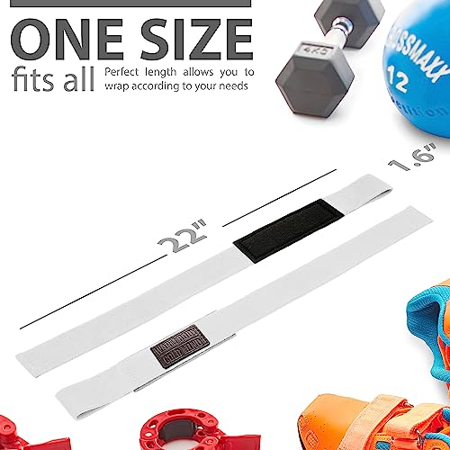 Image of WARM BODY COLD MIND Lasso Lifting Wrist Straps for Cross Training - Rated at 770 lb - Hand Wraps for Olympic Weightlifting, Powerlifting, Weight Lifting, Bodybuilding Strength Deadlift Gym Bar, Cotton