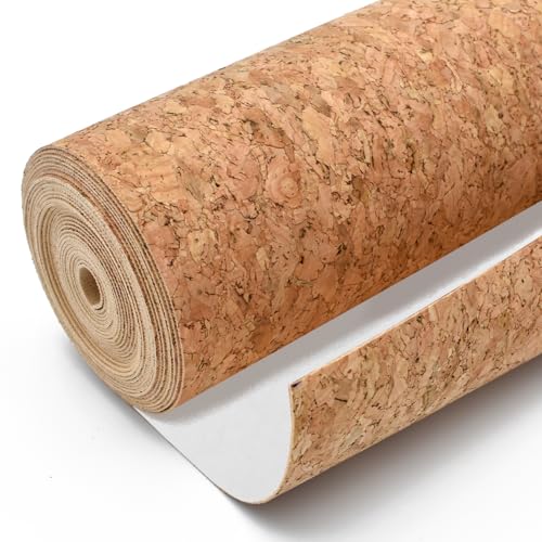 Rouleau de liège adhésif JPOV 2,5m x 30cm x 1mm avec base en laiton