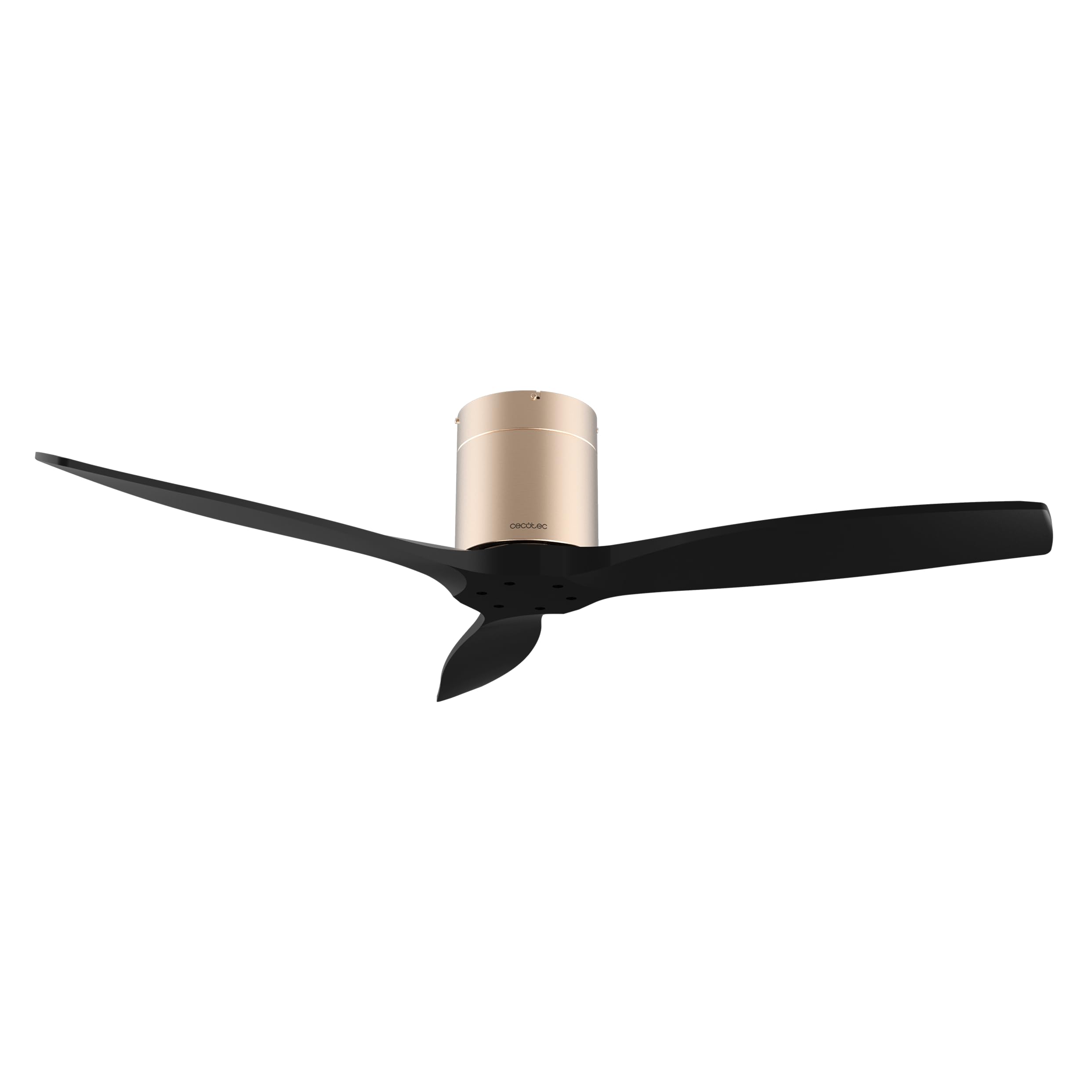 Cecotec - EnergySilence Aero 5500 Aqua GoldBlack - podłączony wentylator sufitowy, silnik 40 W DC, średnica 132 cm, niskie zużycie, Wi-Fi, zdalny, na zewnątrz, timer, lato i zima, cichy