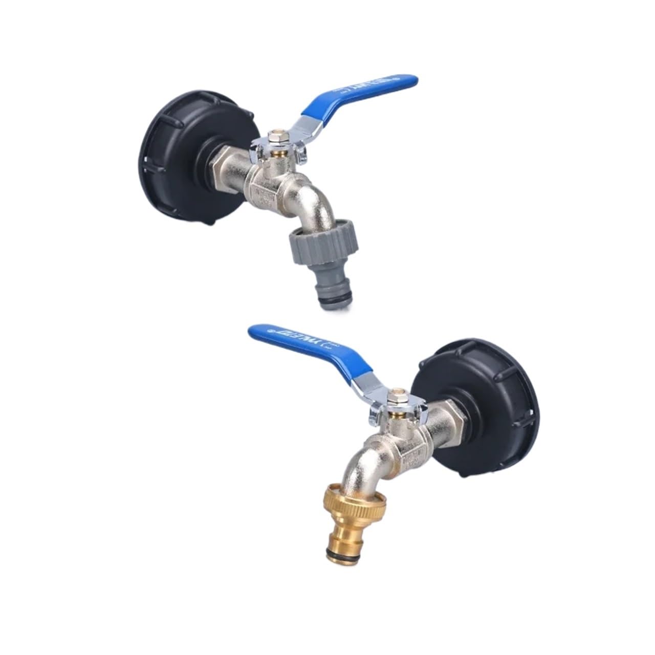 Conector de grifo de tanque IBC de rosca gruesa S60x6 x adaptador de acoplamiento de agua de 1/2'' a 3/4'', 1000 l, 1 unidad,Grifos para depósitos de agua(G3082a 1 2)
