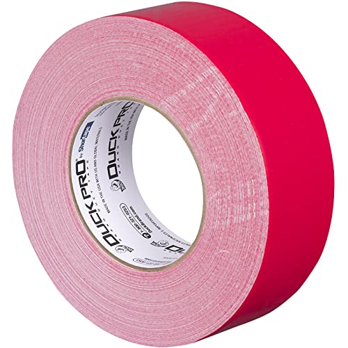 Image of Duck Pro by Shurtape Professional Grade, Industrial Colored Cloth Duct Tape for Industrial Color-Coding, HVAC and Automotive, 48mm x 60yd, 10.0 mil, Red, 1 Roll (105481)