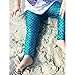 Honganda Kids Toddler Baby Girl Mermaid Leggings Shiny Fish Scale Tights Pants Mermaid Birthday Outfit 1-5T (Multicolor, 3-4 Years)