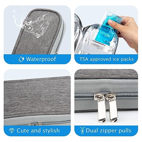 Image of YOUSHARES Insulin Cooler Travel Case, Diabetic Travel Case TSA Approved with 2 Ice Packs for GLP-1, for Ozempic, for Insulin Pens and Insulin Vials for Daily & Travel