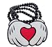 Good Quality Hip-hop Heart Pendants Wood Rosary Acrylic Bead Necklaces 36" 1pcs