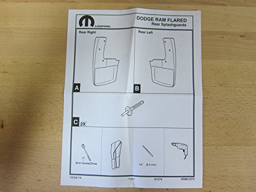 Dodge Ram With Fender Flares Front And Rear Deluxe Molded Splash Guards Mud Flaps #TOP6