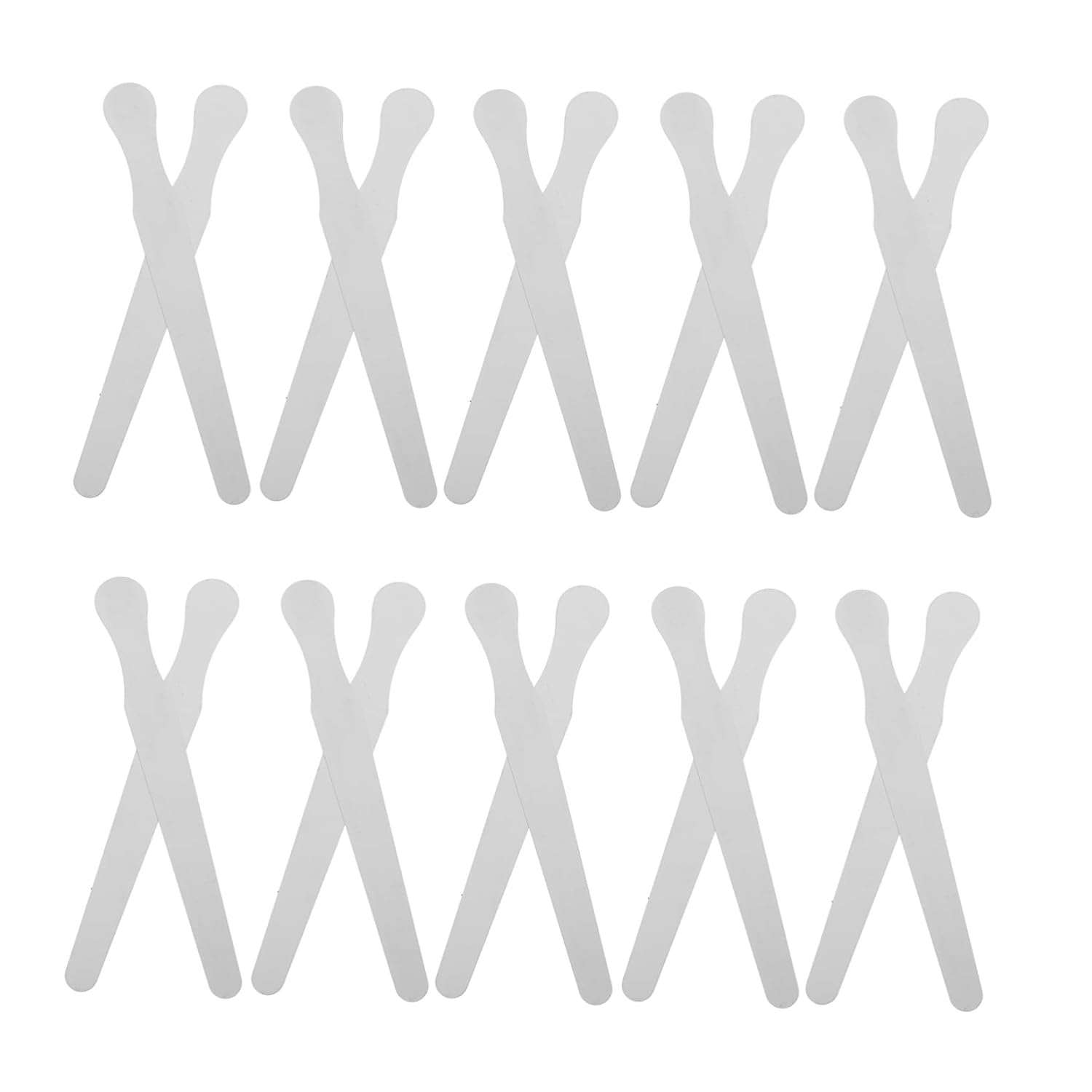 10pcs Reusable Stainless Steel Tongue Depressor Stirring Blade Smooth Spatulas for Kitchen Use