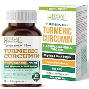 Turmeric Supplement Hrx- Immune Supplement, Metabolism Booster Joint Support Supplement with Turmeric Curcumin, Boswellia, Curcuma & Black Pepper Extract – 60 Capsules