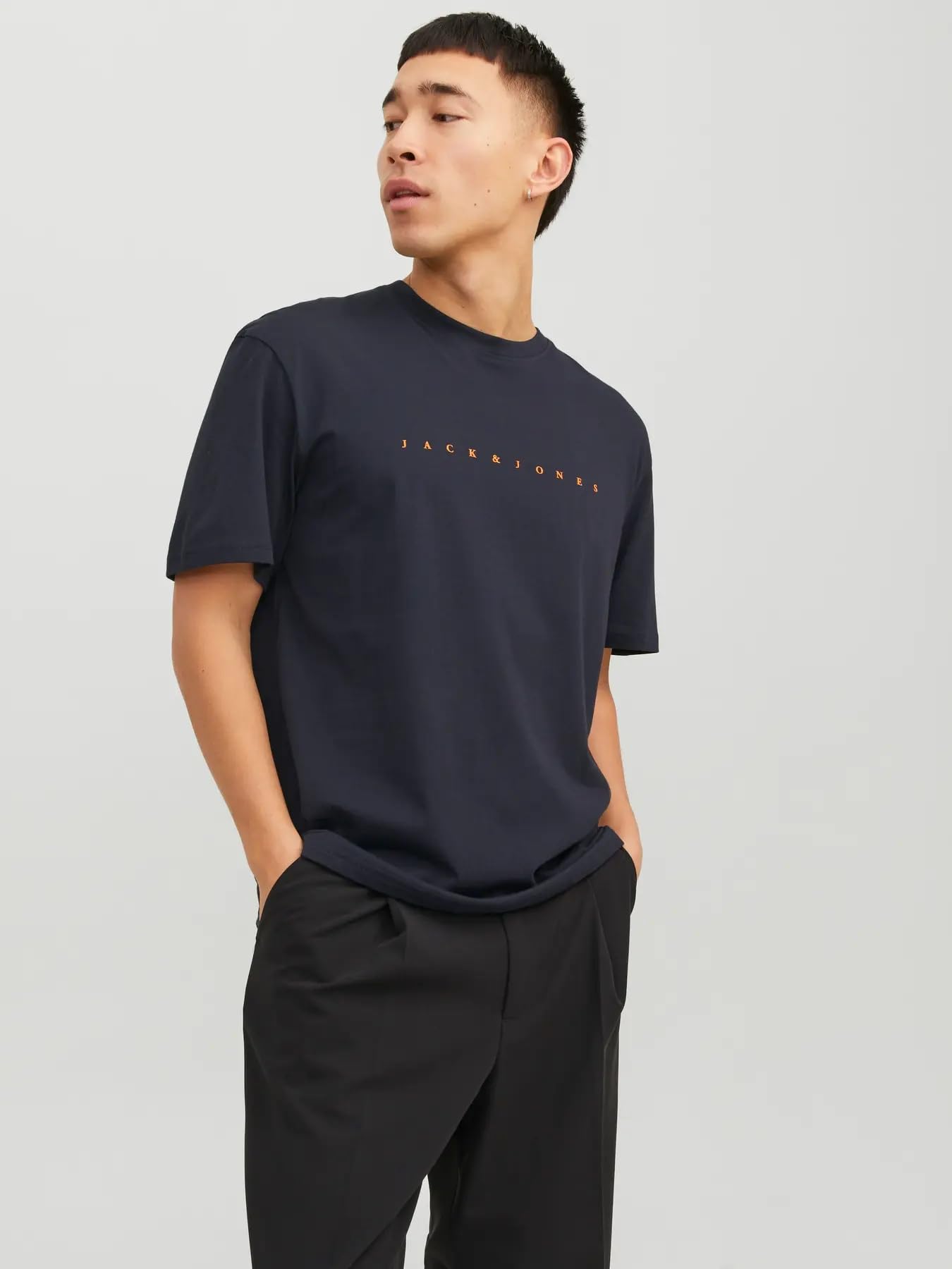JACK & JONES Camiseta para Hombre con Logo, L