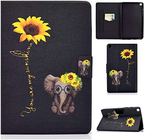 Case for Samsung Galaxy Tab A7 Lite 8,7 inch 2021 Cover SM-T220/T225 Lightweight PU Leather Folio Flip Stand Shell Case with Card Slot Multi-Angle View for Galaxy Tab A7 Lite 8,7,Daisy Elephant