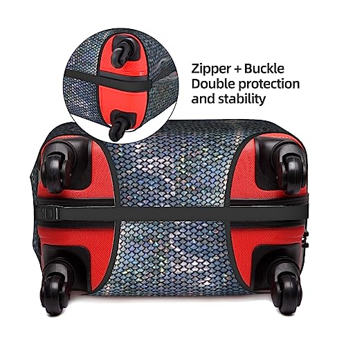 Housse de protection en écailles de poisson argenté pour valise - 5