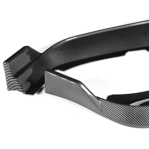 Q1-Tech Front Bumper Lip Fit For Compatible With 2011 2012 2013 2014 Dodge Charger, Front Bumper Lip Spoiler Air Chin Body Kit Splitter Painted Carbon Fiber Abs, (Stp-Style) #TOP2