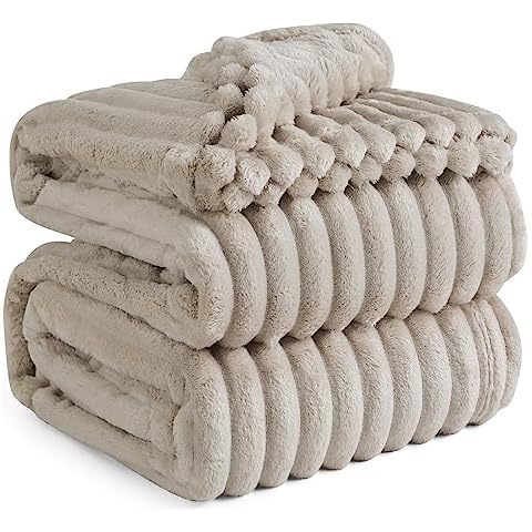 Bedsure Linen Fleece King Blanket Cover