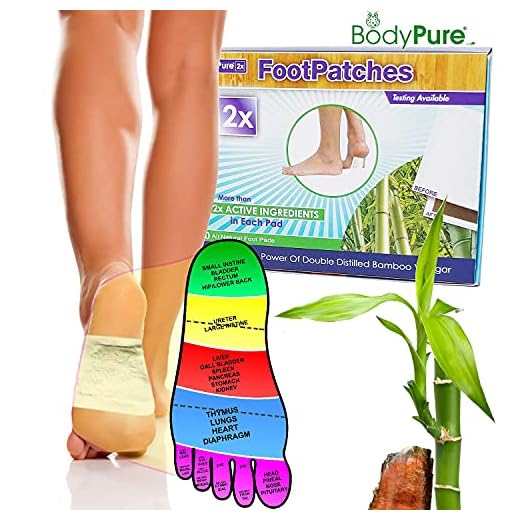 BodyPure2x Herbal Deep Cleansing Foot Pads w Tourmaline | Testing Available for Used Pads | All-Natural Bamboo Foot Patch | Takesumi Foot Patches | Twice The Potency | Sleep Deeper | Made in The USA