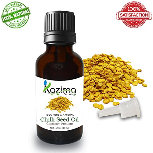 KAZIMA Chilli Seed Essential Oil - 100% Pure Natural & Undiluted For Skin care & Hair (15ml)