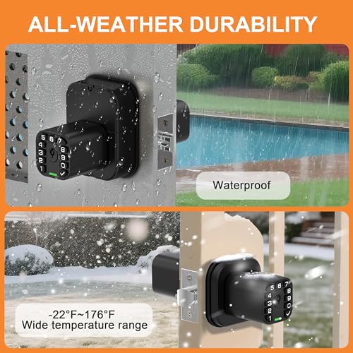 Richelock IU52 Double-Sided Keypad Door Lock, All-Weather, Fully Waterproof Keyless Entry with Dual-Sided Programmable Codes, Same Key Both Sides for Outdoor, Indoor, Gate & Fence by Richelock - Image 5