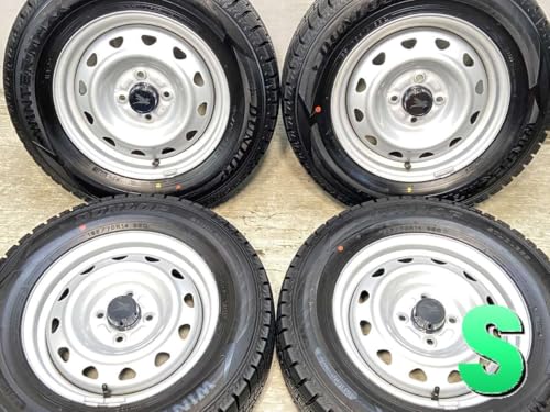 【中古スタッドレスタイヤ】4本セット DL ウィンターマックス WM02 185/70R14 / キャロウィン J9 14x5.0 100-4穴 ノートに！ 中古タイヤ W14250217001のサムネイル