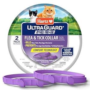 Hartz UltraGuard ProMax Flea & Tick Collar for Cats I 14 Months Protection I Soft & Comfortable | Flea & Tick Prevention I 2 Pack