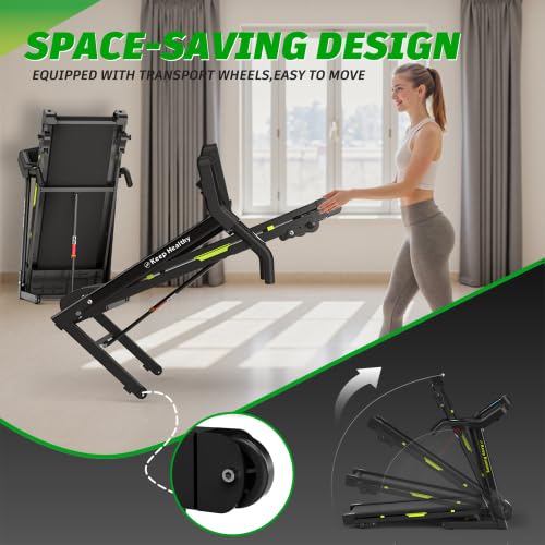 Image of Foldable Treadmill for Home & Apartment, 3.5HP Motor, 330LBS Capacity, 12 Pre-Set Programs, Hydraulic Folding, Ultra-Quiet Running & Space-Saving Compact Design