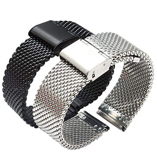 Fini les irritations avec ce bracelet mesh en acier inoxydable universel 22 mm