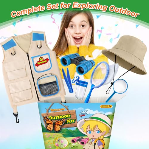 image for YOPINSAND Kids Explorer Kit & Bug Catcher Kit, Kids Camping Gear for K