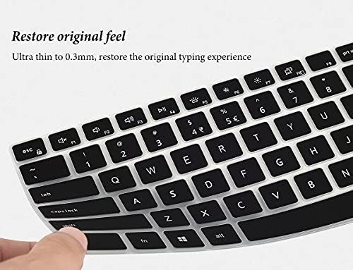 Image of Saco Laptop Keyboard Cover Compatible for Dell inspiron 14 (5430 5435 7420 7430) & Dell Vostro 14 (3420 3425 3435 5320) 14inch Laptops (Black)