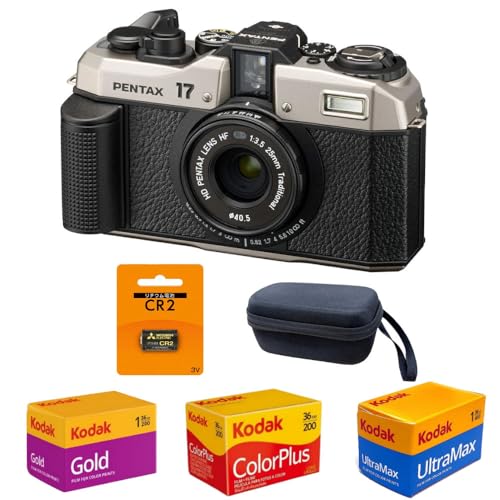 ペンタックス PENTAX17 フィルムコンパクトカメラ フィルム3種＆電池＆ケース付き セット