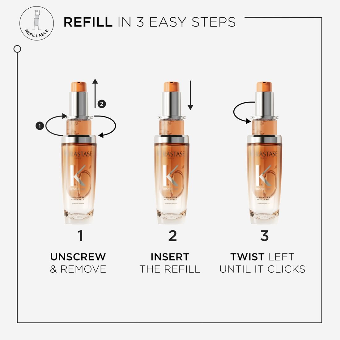 Kérastase Discipline, Daily Conditioning & Calming Hair Oil Treatment, For Dry & Frizz-prone Hair, Oléo-Relax Morpho Huile, 75ml Refill - Image 2
