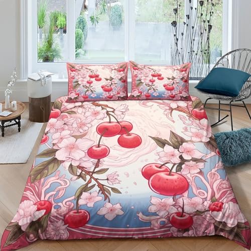 Funda nórdica de sakura 220x240 cm con dos fundas de almohada de microfibra 2