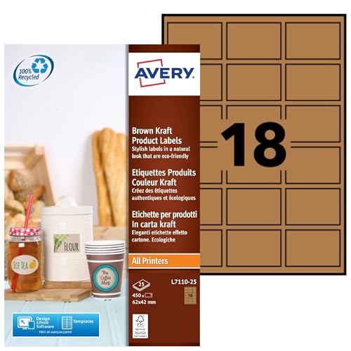 Étiquettes kraft Avery DIY pour personnaliser vos cadeaux et pots faits maison