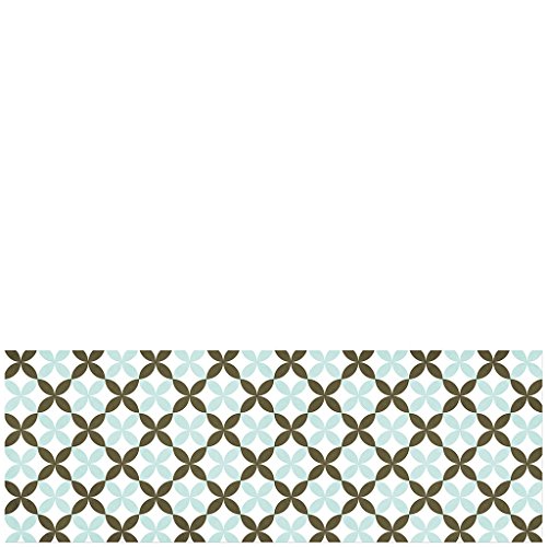 Laroom 14164 keukenloper van vinyl, bloementegels, 140 cm