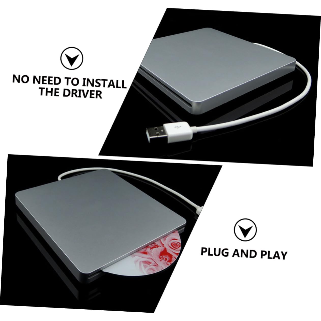 PartyKindom Lecteur Graveur DVD Externe USB 3.0 8X pour Ordinateur