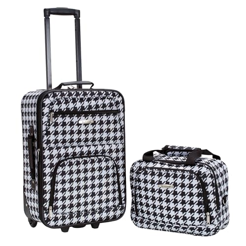 Rockland Fashion Softside 2 Piece Luggage Set, Expandable, (14' Tote/19' Upright), Kensington