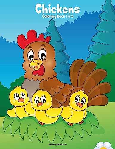 Chickens Coloring Book 1 & 2
