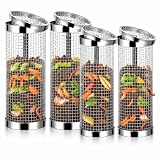 4PCS Inground Worm Composting Bin Turn Food Waste into Nutrient-Rich Soil Increase Soil Fertility Stainless Steel Composting Bin with Holes and Lid for Outdoor Garden Vegetable Patch Backyard