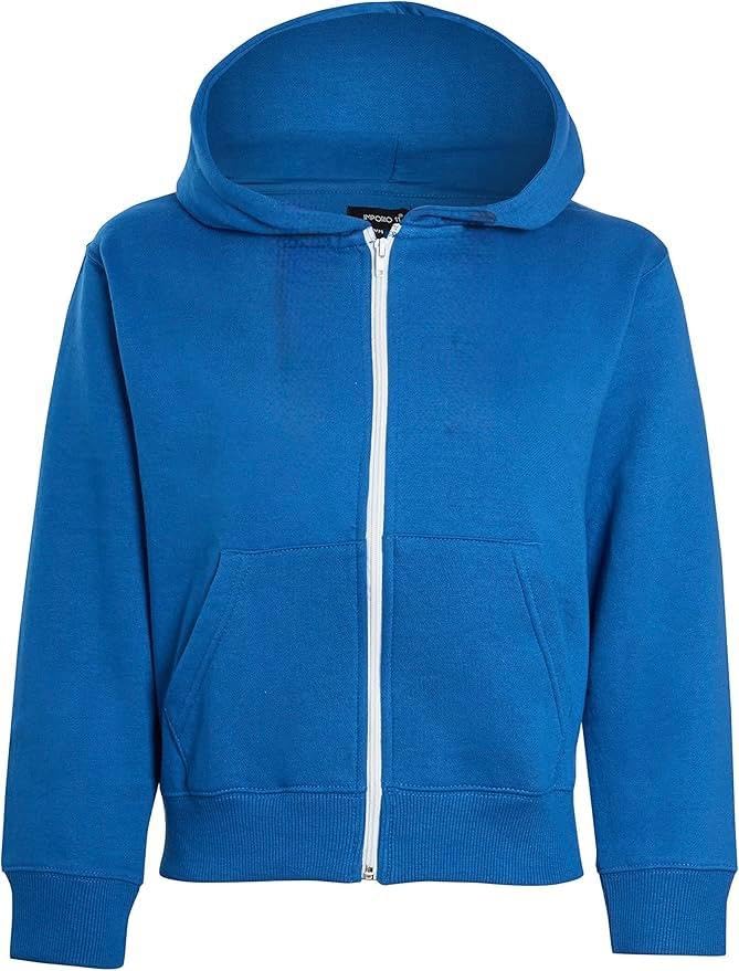 Sweat à capuche enfant avec zip intégral pull chaud et résistant de 1 à 13 ans