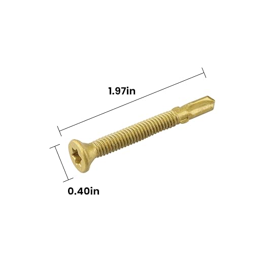 #12-24 x 2 Tornillos Autorroscantes para Madera a Metal con Cabeza Torx/Estrella y Filo para Taladrar miniatura 2