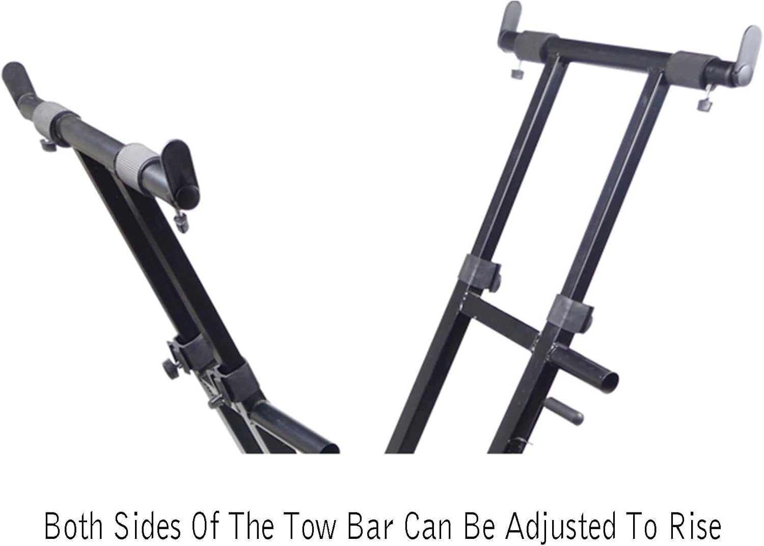 Double Brace X-Style Keyboard Stand,Portable Electronic Keyboard Piano Stand,Keyboard Stand Adjustable Width and Height for Home Studio, Black, 85235