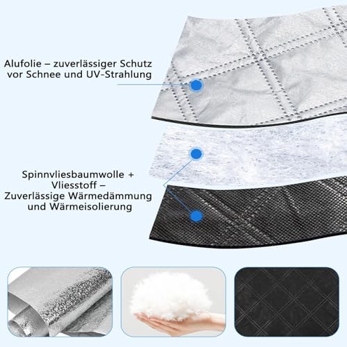 JMNHSOA Frontscheibenabdeckung Auto Scheibenabdeckung Faltbar Sonnenschutz,2026 Universal Windschutzscheibenabdeckung für Autoscheibenabdeckung gegen Strahlung,Sonne,Staub,Schnee,EIS