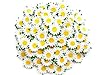 PLflower Set of 50 Tiny Daisy Mulberry Paper Craft Supplies Scrapbook Card Flower Embellishments Size 0.55 inches Very Small Craft Handmade Wedding Scrapbook for so Many Card Craft Projects #1