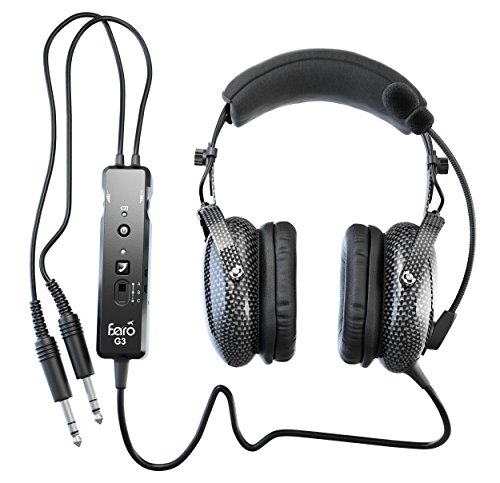 Faro G3 ANR Aviation Headset (Active Noise Reduction) Carbon Fiber Premium Pilot Headset with Bluetooth - Thumbnail 2
