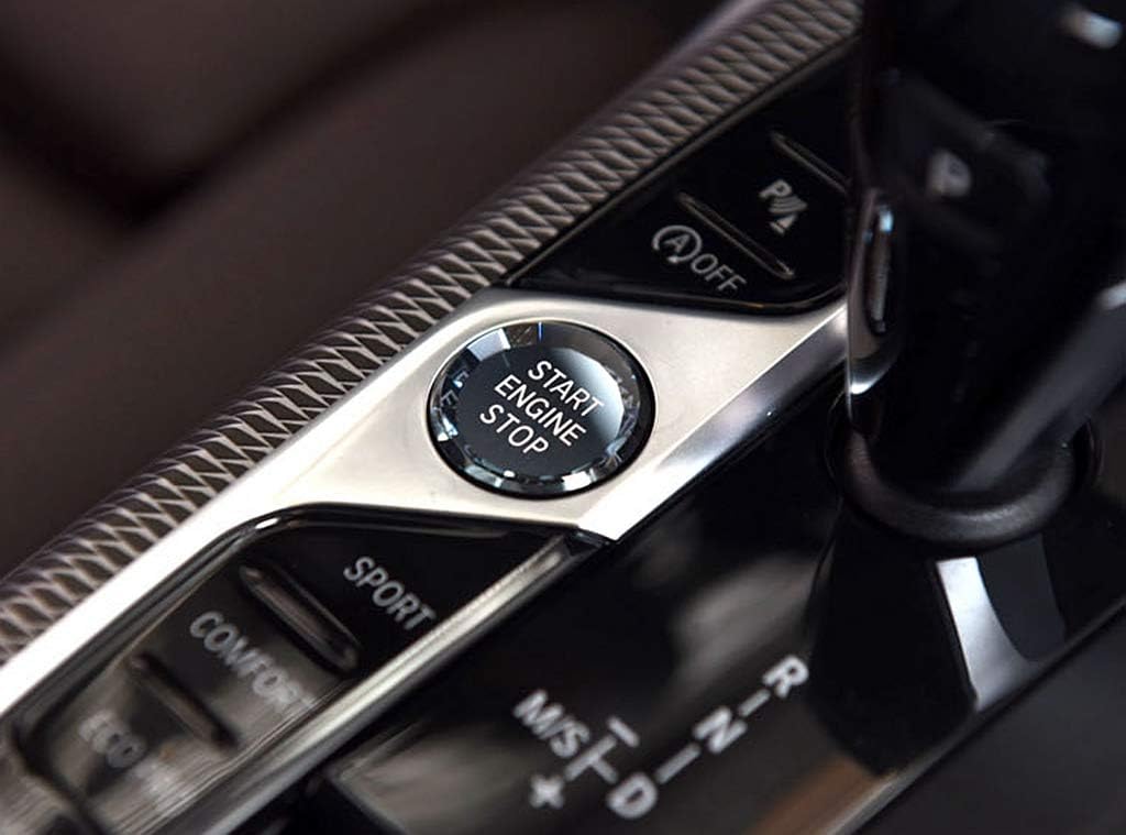 New Protective Crystal-Style Start Button Compatible with BMW 8 Series G14 G15 G16 2018-2021 840i M850i (One PC)