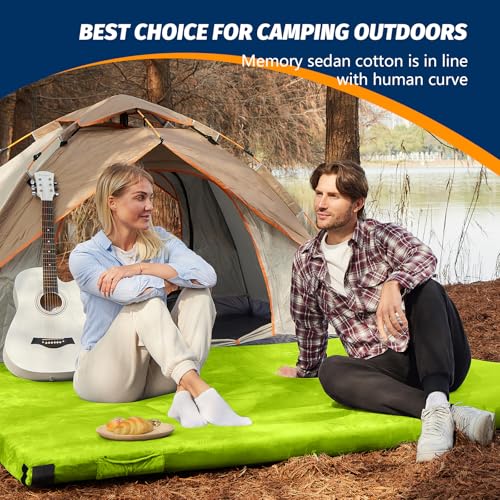 Image of CYMULA Memory Foam Camping Mattress Pad, Sleeping Mat, Portable Roll Up Mattress for Adults, Camping Bed Pads for Sleepover, Car Bed with Travel Bag