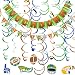 JOYIN Football Hanging Swirl Decorations, Football Touchdown Party Banners, Sport Game Day Party Supplies