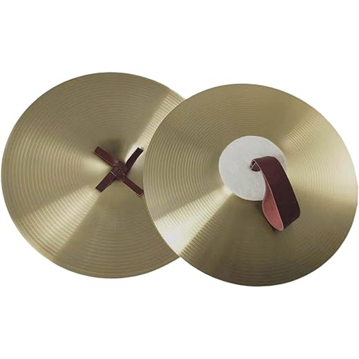 Professional 12-Inch Alloy Brass Crash Cymbals Pair - Durable Percussion for Drum Kits, Stage, & Beginners