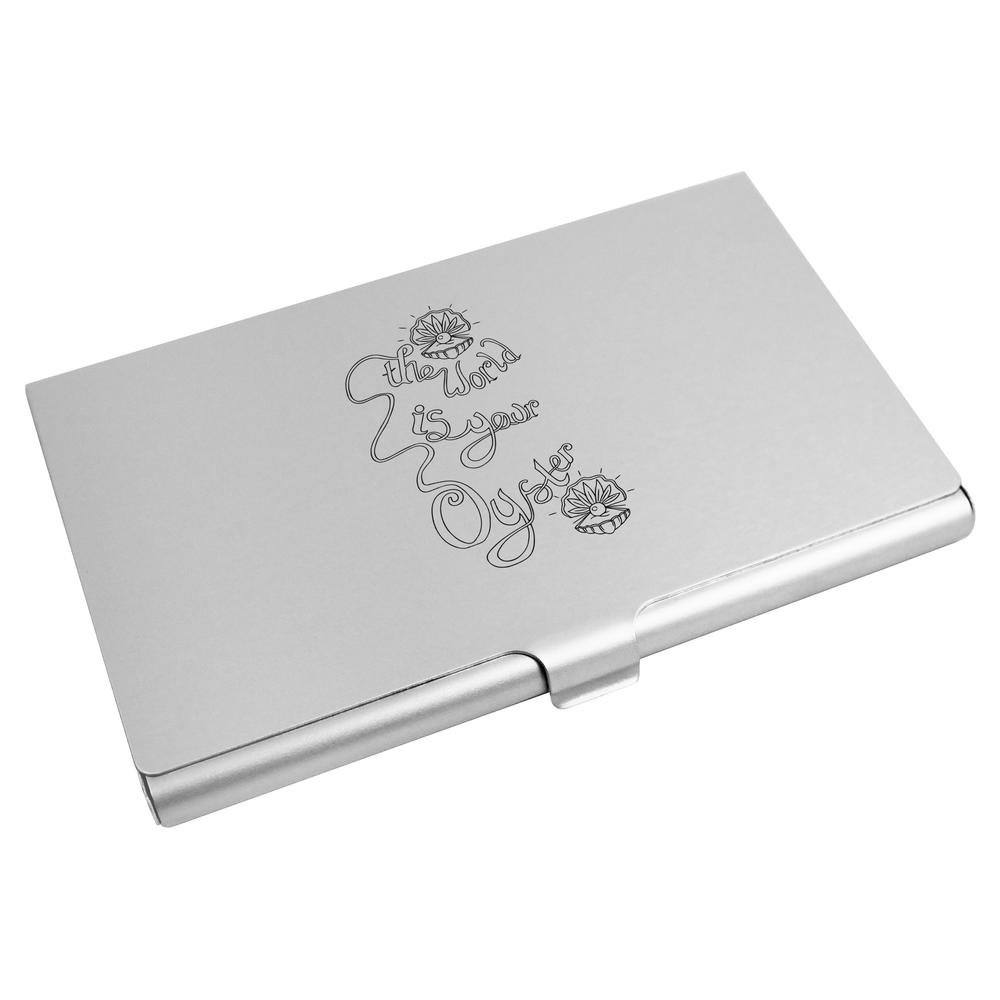 The World Is Your Oyster' Business Card Holder/Credit Card Wallet (CH00005541)