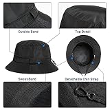 Comhats Unisex wodoodporny kapelusz typu bucket na spacery golf safari - damskie czapki przeciwdeszczowe - UPF 50+ kapelusz przeciwsłoneczny regulowany | pakowalny | wiatroszczelny, granatowy, M